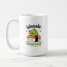 Wasabi Yourself – Schattig Kawaii Sushi Woordspeli Koffiemok
