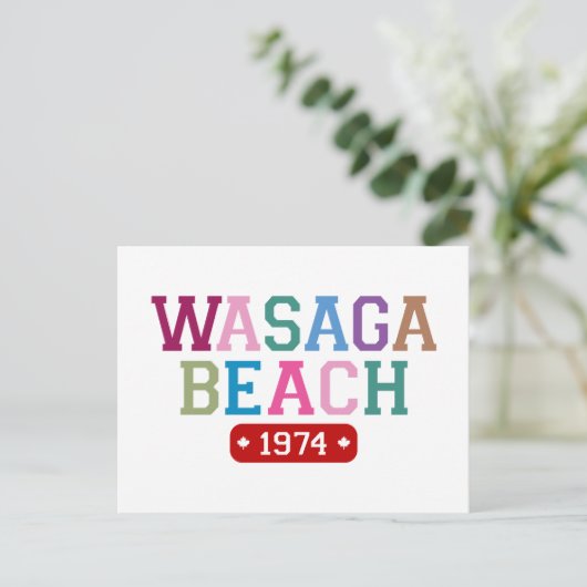 Wasaga Beach 1974 Briefkaart (Staand voorkant)