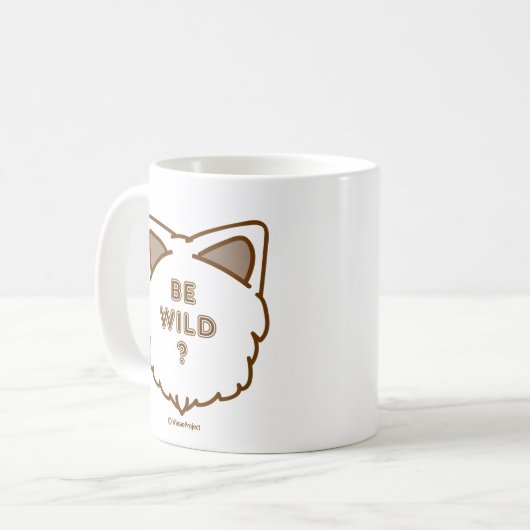 Wasao Mug "BE WILD?" Koffiemok (Voorkant links)
