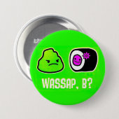 Wasap, B? Ronde Button 7,6 Cm (Voorkant /achterkant)