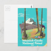 Wasatch-Cache National Forest Utah vakantieposter Briefkaart (Voorkant / Achterkant)