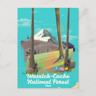 Wasatch-Cache National Forest Utah vakantieposter Briefkaart