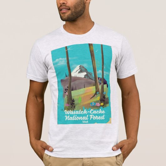 Wasatch-Cache National Forest Utah vakantieposter T-shirt (Voorkant)