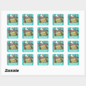 Wasatch-Cache National Forest Utah vakantion poste Vierkante Sticker (Vel)
