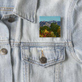 Wasatch Mountain Autumn in Utah Vierkante Button 5,1 Cm (In situ)