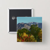Wasatch Mountain Autumn in Utah Vierkante Button 5,1 Cm (Voorkant /achterkant)