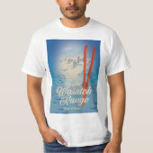 Wasatch Range Utah & Idaho Ski poster T-shirt (Voorkant)