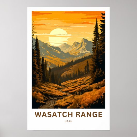 Wasatch Range Utah Reisprint Poster (Voorkant)