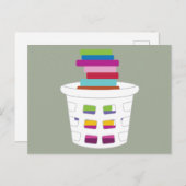 wasbak voor wasgoed briefkaart (Voorkant / Achterkant)