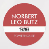 Wasbare Waterdichte Sticker Label Zwart Rood Wit (Design 2)