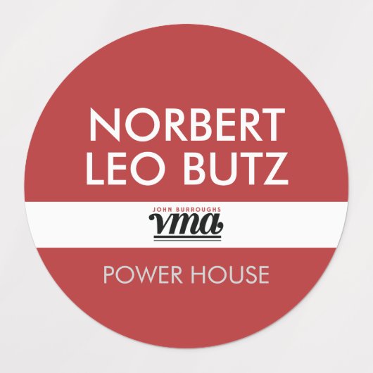 Wasbare waterdichte Sticker Label Zwart Rood Wit (Design 2)