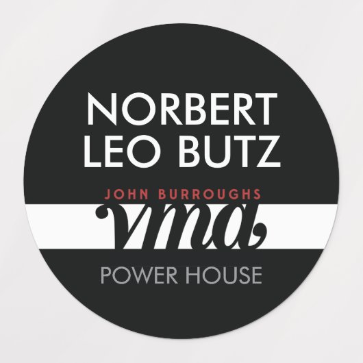 Wasbare waterdichte Sticker Label Zwart Rood Wit (Design 1)