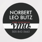 Wasbare Waterdichte Sticker Label Zwart Rood Wit (Design 1)