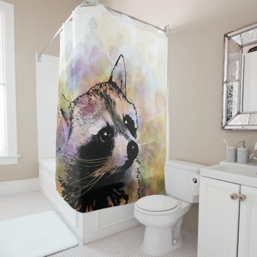 wasbeer 23 douchegordijn (In situ)