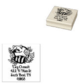 wasbeer adres rubberstempel (Gestempeld)
