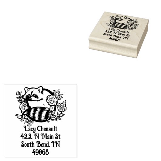 wasbeer adres rubberstempel (Gestempeld)