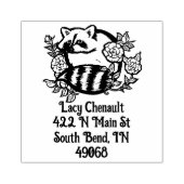 wasbeer adres rubberstempel (Afrduk)