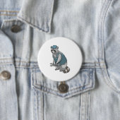 Wasbeer als ambachtsman met sleutel ronde button 7,6 cm (In situ)