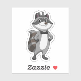 Wasbeer als bruidegom met dasje sticker