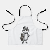 Wasbeer als bruidegom met stropdas schort (Voorkant)