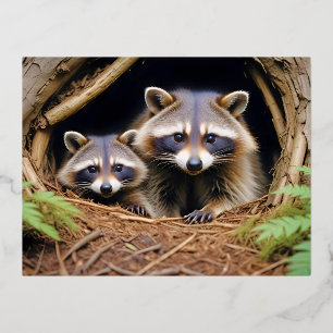 Wasbeer Animal Natuur Wildlife Affection Caring Folie Feestdagen Briefkaart