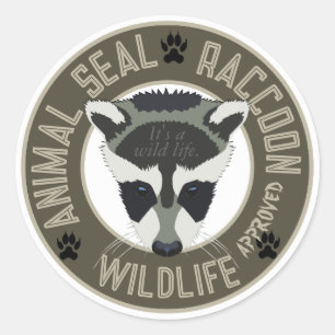 Wasbeer Animal Seal Sticker