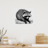 Wasbeer - Archief Art Print (Keuken)