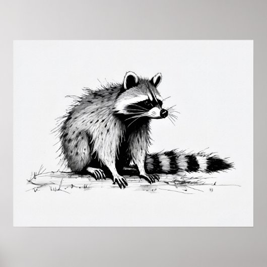 Wasbeer - Archief Art Print (Voorkant)