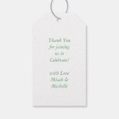 wasbeer Baby shower Cadeaulabel (Achterkant)