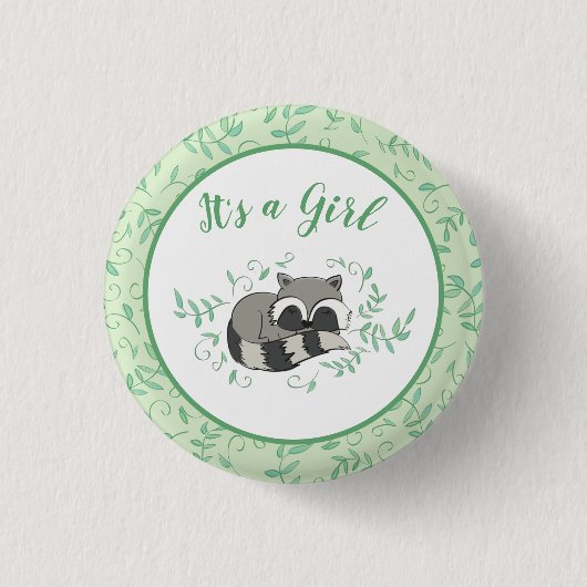 wasbeer Baby shower Ronde Button 3,2 Cm (Voorkant)