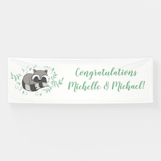wasbeer Baby shower Spandoek (Horizontaal)