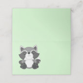wasbeer Baby shower Woodland Plaatskaartje (Buitenkant ongevouwen)