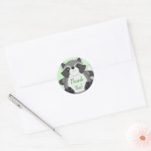 wasbeer Baby shower Woodland Ronde Sticker (Envelop)