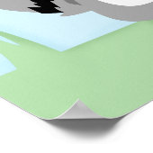 Wasbeer Betoverde Bos Nursery Kunstprint Poster (Hoek)