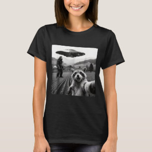 Wasbeer Bigfoot Selfie Ufo Grappige Wasbeer Alien T-shirt