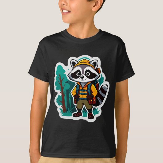 Wasbeer Bos Verkenner T-shirt (Voorkant)