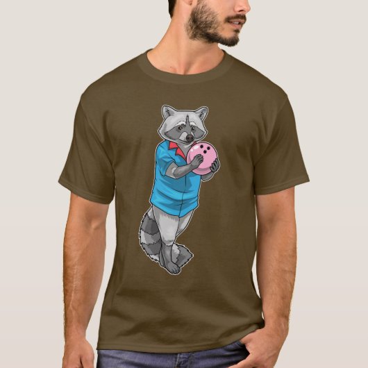 Wasbeer Bowling Bal T-shirt (Voorkant)