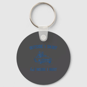 Wasbeer buiten ik rok maar binnen ik pijnig grappi sleutelhanger