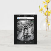 Wasbeer Cash Deur Camera Meme Ontwerp Kaart (Gele Bloem)