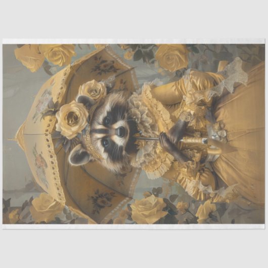  wasbeer Charmant Lady wasbeer Decoupage Tissuepapier (Voorkant)