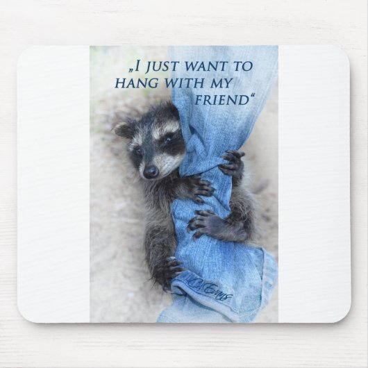 Wasbeer - chillen muismat (Voorkant)