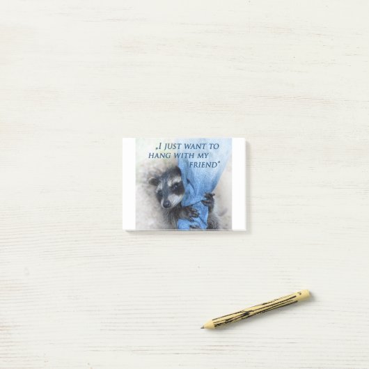 Wasbeer - chillen post-it® notes (Op bureau)