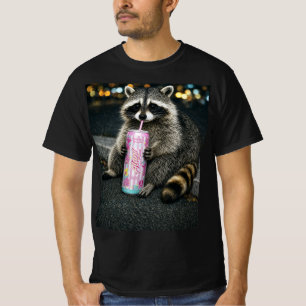 Wasbeer Cotton Candy Drank Grafische T-shirt, Leuk T-shirt