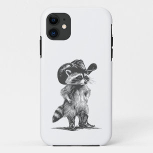 Wasbeer Cowboy Grappige Wasbeer Grafisch Meme Mann Case-Mate iPhone Case