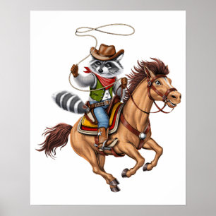 Wasbeer Cowboy Rodeo Poster