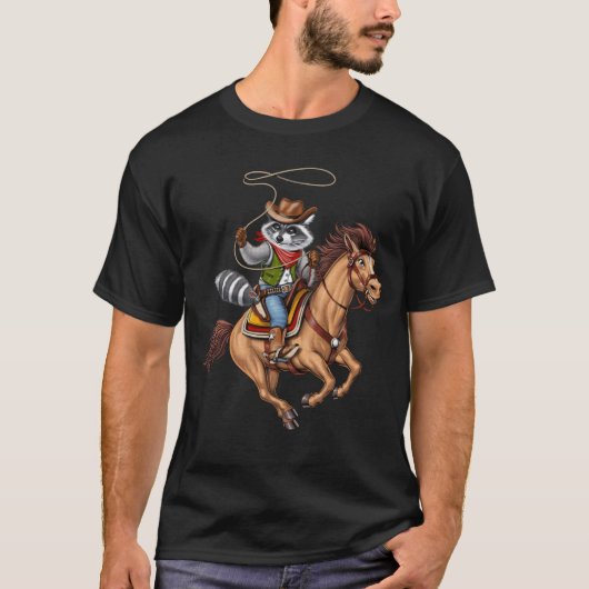 Wasbeer Cowboy Rodeo T-shirt (Voorkant)