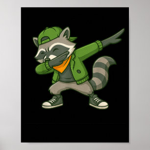 Wasbeer Dab Streetwear Clic Grappig Voor Mannen Vr Poster