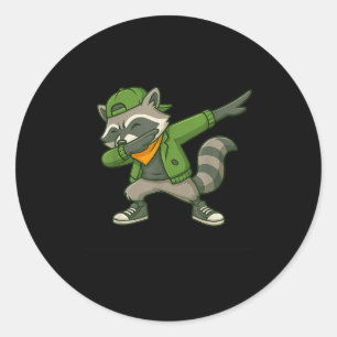 Wasbeer Dab Streetwear Clic Grappig Voor Mannen Vr Ronde Sticker
