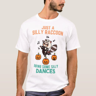 Wasbeer Dansende Halloween Pompoen Feest T-shirt