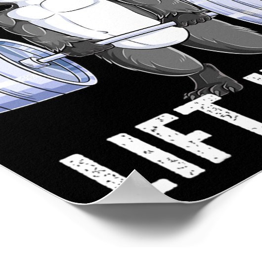 Wasbeer Deadlift Bodybuilding Garbage Animal Gym F Poster (Hoek)